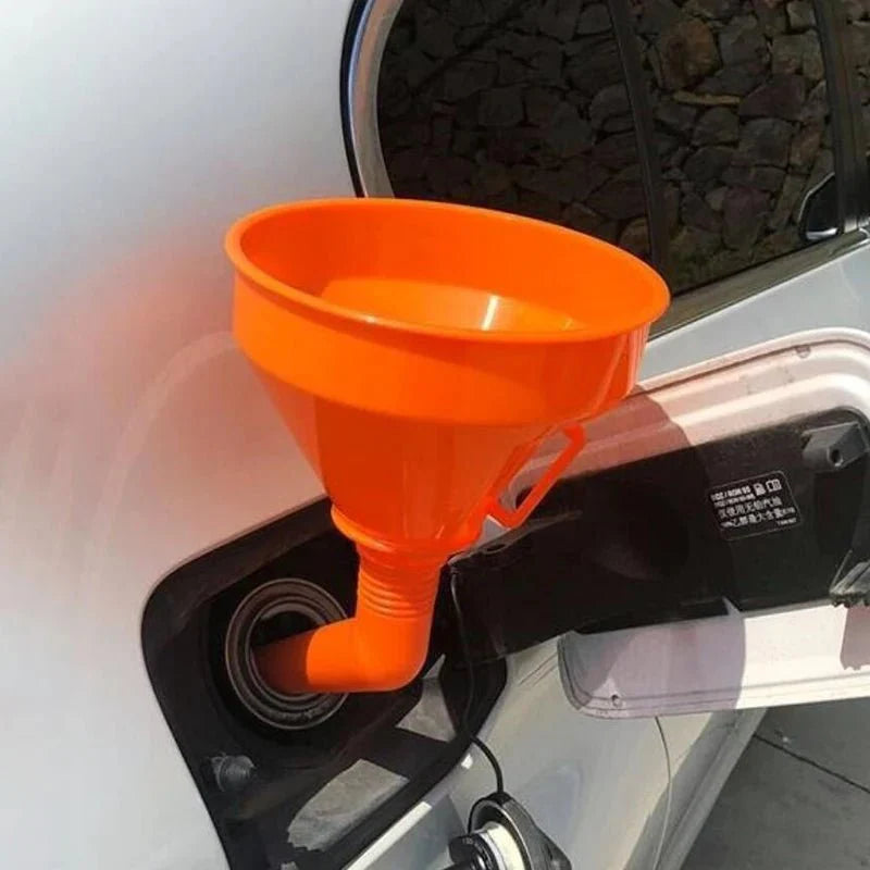 Long Mouth Refueling Funnel with Filter – Car and Motorcycle Engine Oil Filling Tool
