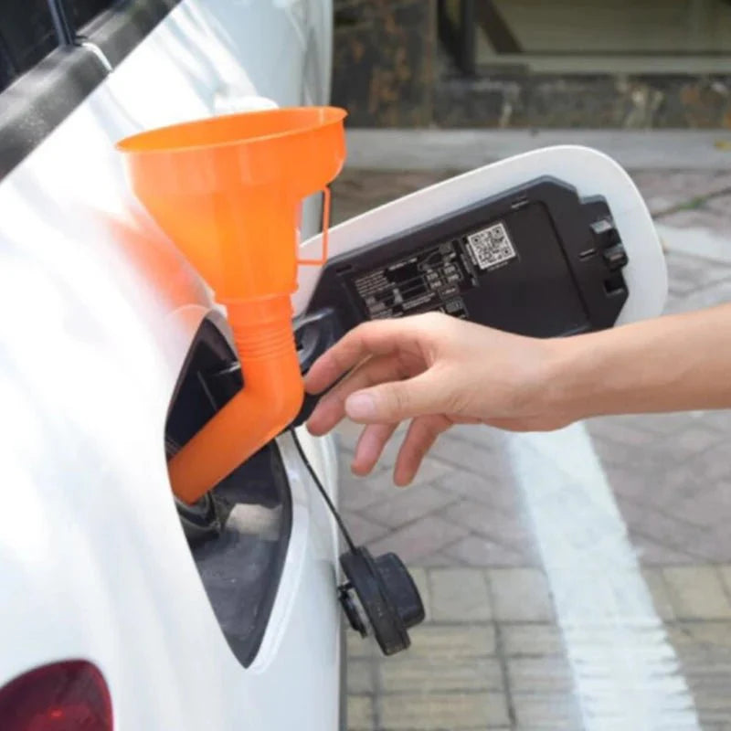 Long Mouth Refueling Funnel with Filter – Car and Motorcycle Engine Oil Filling Tool