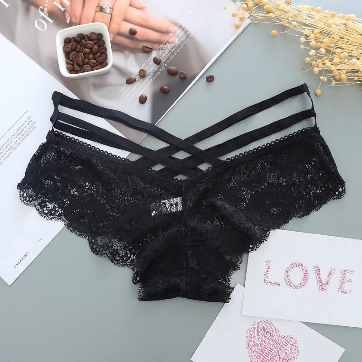 Low-Rise Panties With Cross Straps