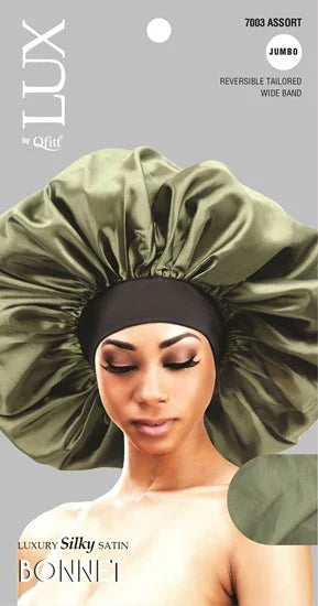 Lux by Qfitt Luxury Silky Satin Bonnet - Jumbo (7004)