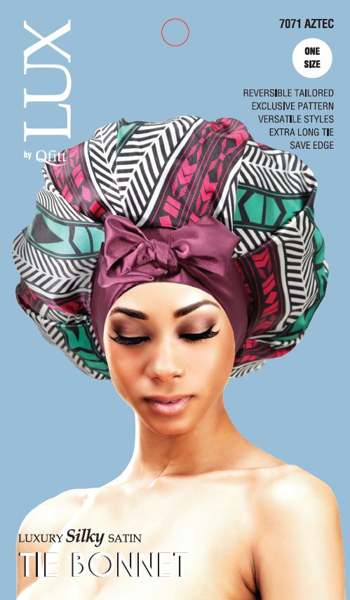 LUX SILKY SATIN  TIE BONNET