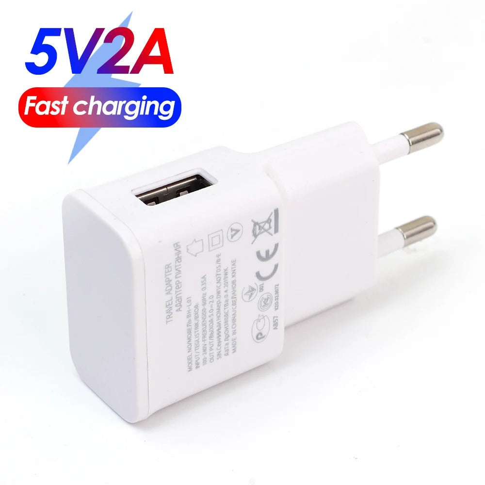 5V 2A Fast Charging USB Wall Charger – Travel Power Adapter