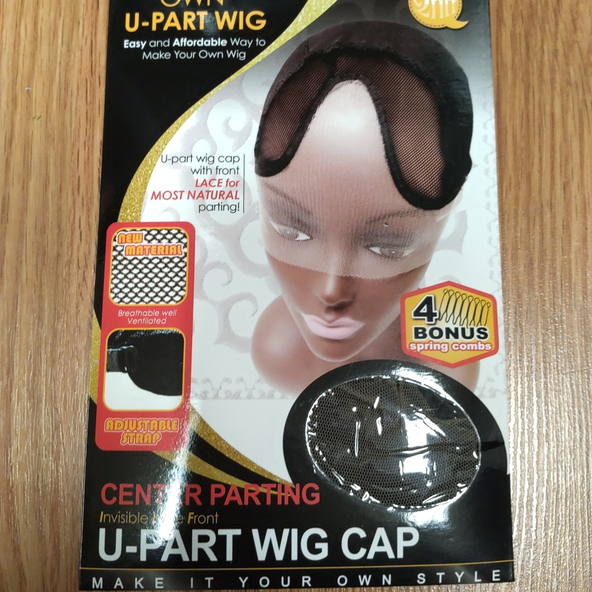 Make your own Wig U-Part Wig cap Center Parting 5015 Black