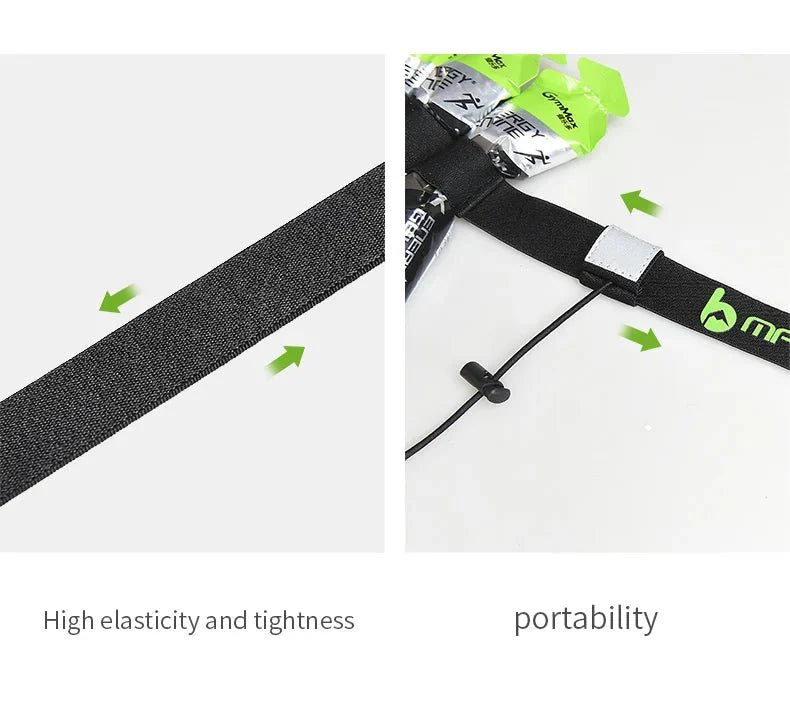 Race Number Belt – Marathon and Triathlon Running Belt with Gel Holder