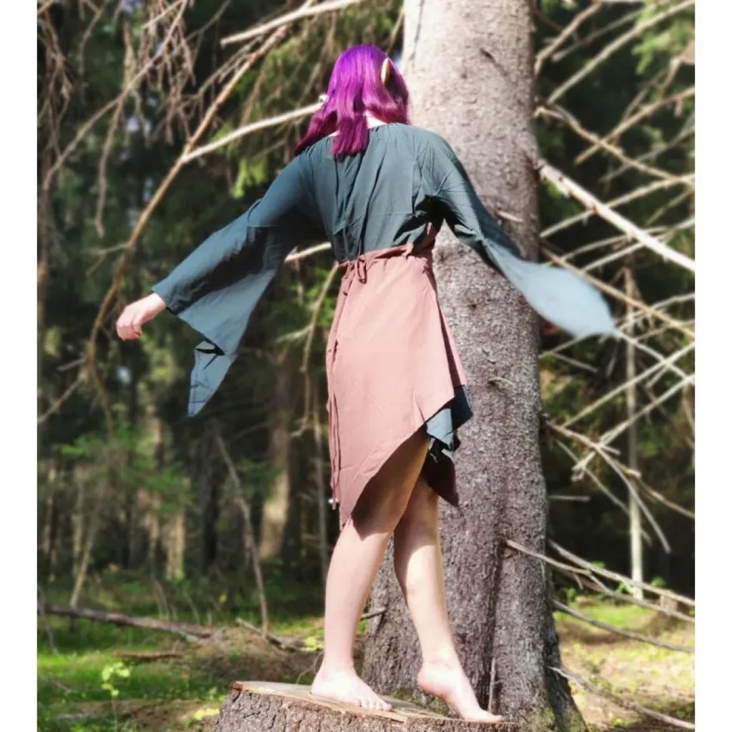 Medieval Renaissance Dress – Full Sleeve Costume with Corset