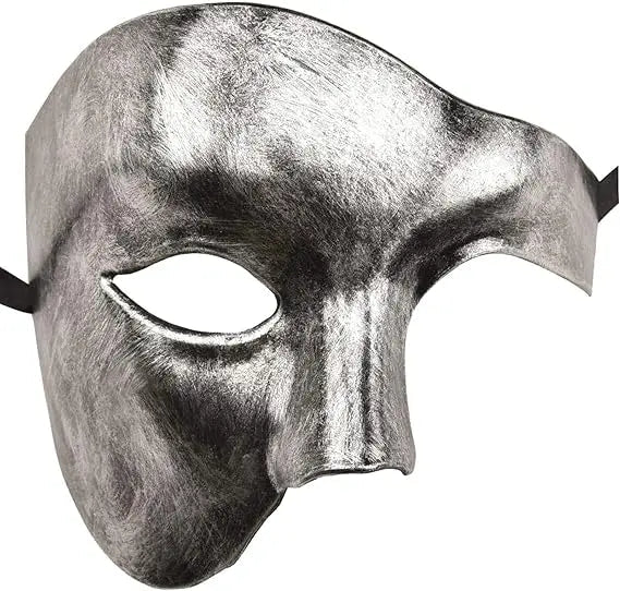 Men's Opera Phantom Half Mask – Classic Upper Half Face Party Accessory