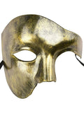 Men's Opera Phantom Half Mask – Classic Upper Half Face Party Accessory