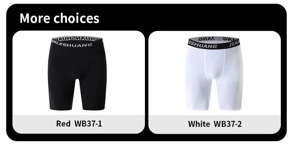 Men's Plus Size Black And White Long Sports Underwear
