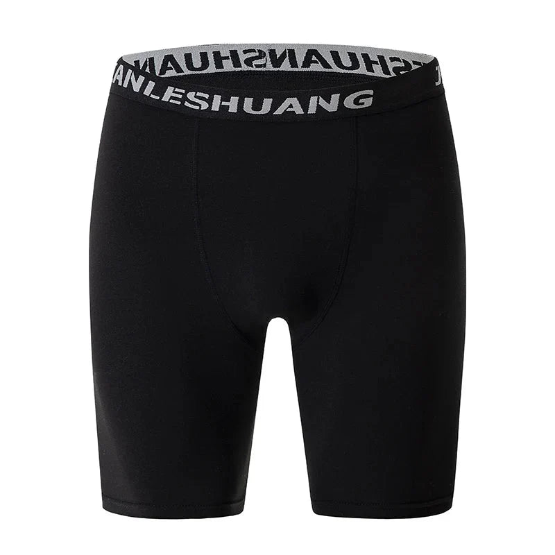 Men's Plus Size Black And White Long Sports Underwear