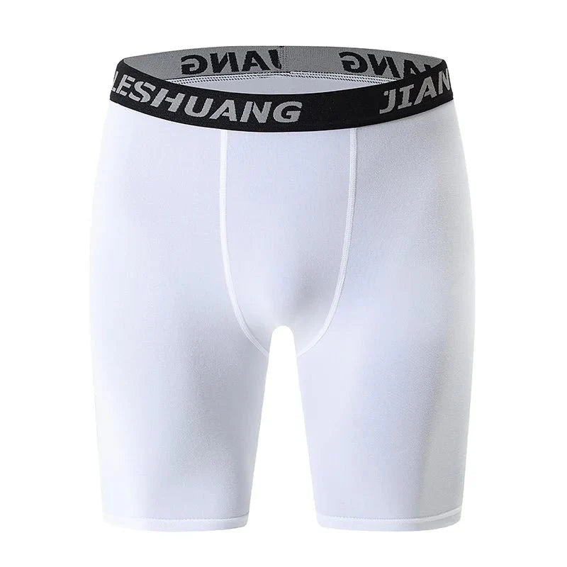 Men's Plus Size Black And White Long Sports Underwear