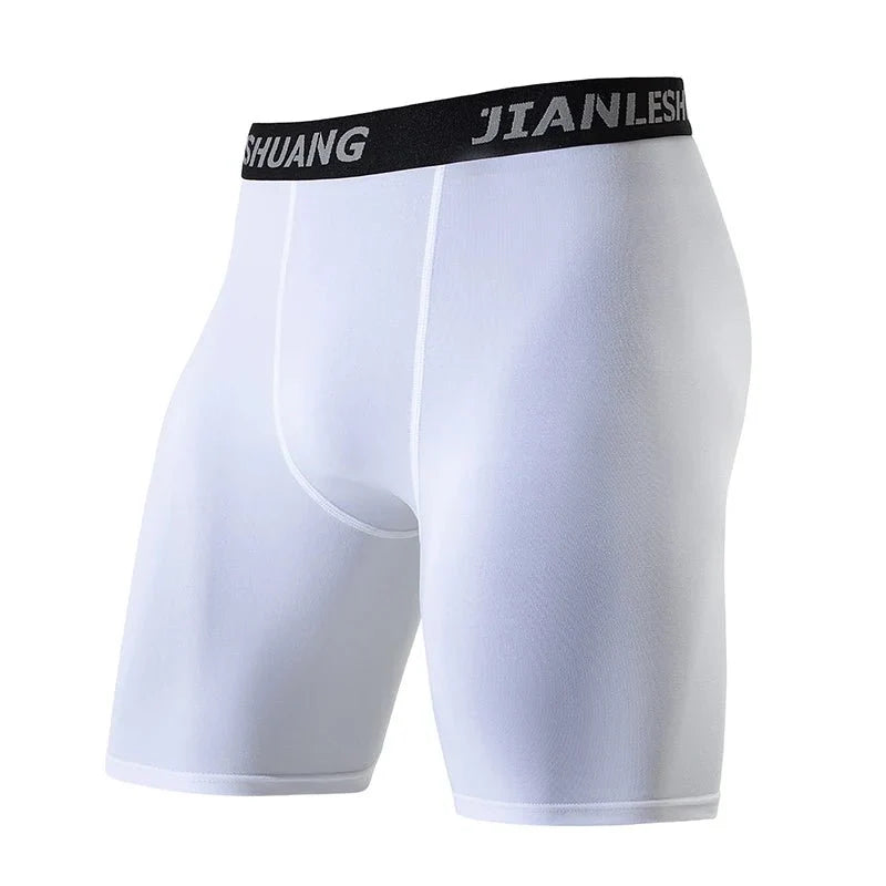 Men's Plus Size Black And White Long Sports Underwear