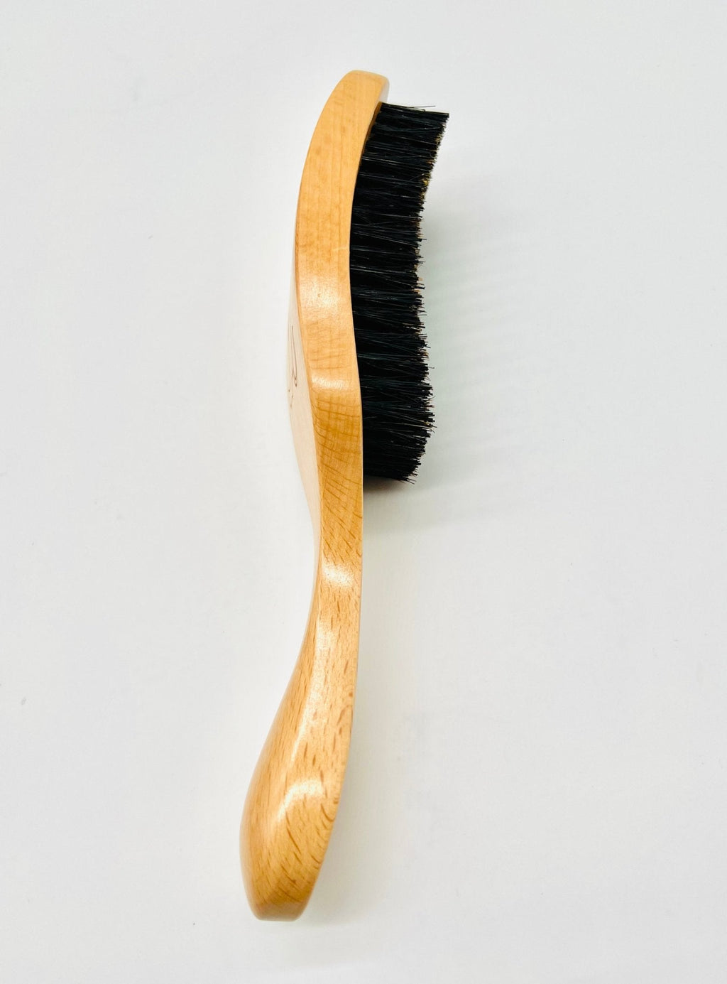 MEN'S WOOD GROOMING WAVE BRUSH MEDIUM HARD NATURAL 3PC PVC