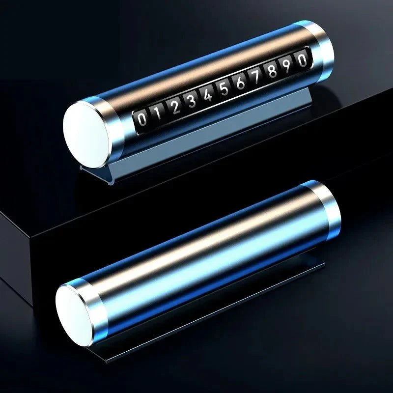 Metal Car Temporary Parking Number Plate | Rotating Design with Aluminum Alloy Build