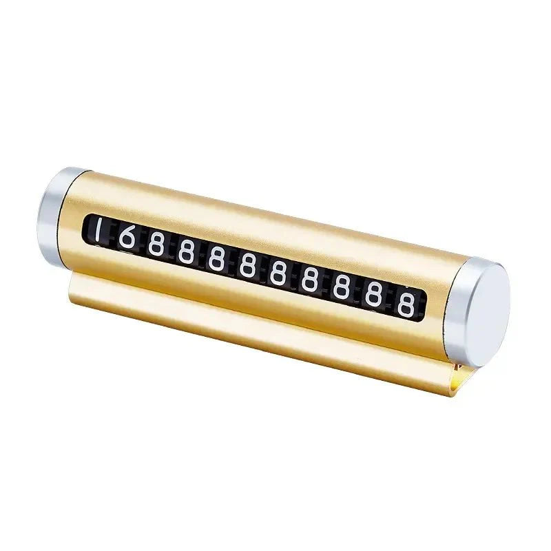 Metal Car Temporary Parking Number Plate | Rotating Design with Aluminum Alloy Build
