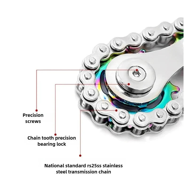 Metal Fidget Spinner Stainless Steel Stress Relief Desk Toy