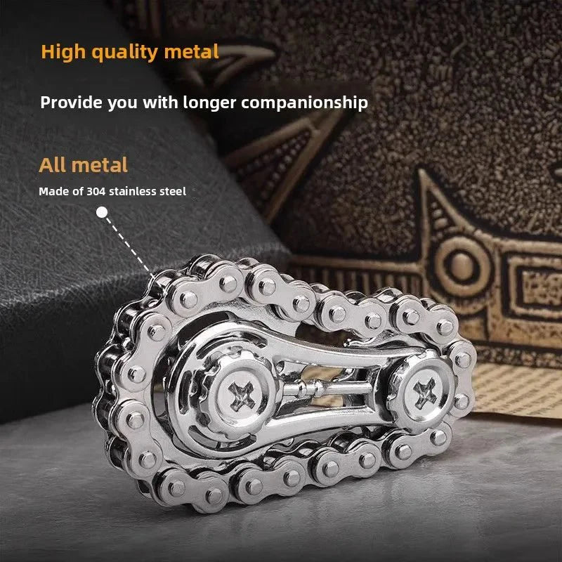 Metal Fidget Spinner Stainless Steel Stress Relief Desk Toy