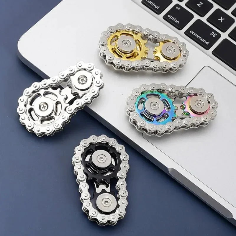 Metal Fidget Spinner Stainless Steel Stress Relief Desk Toy
