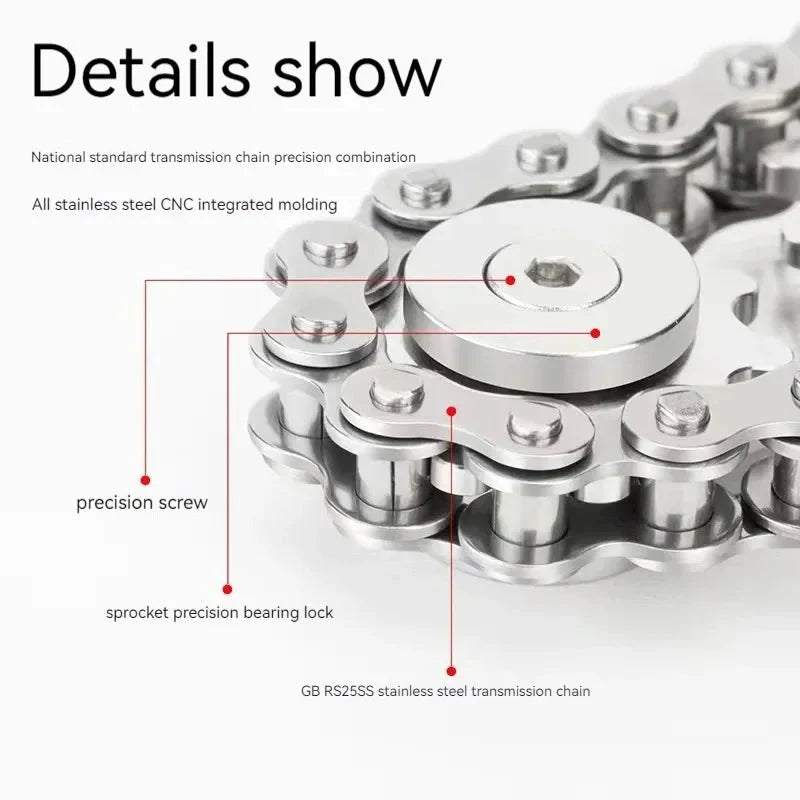 Metal Fidget Spinner Stainless Steel Stress Relief Desk Toy