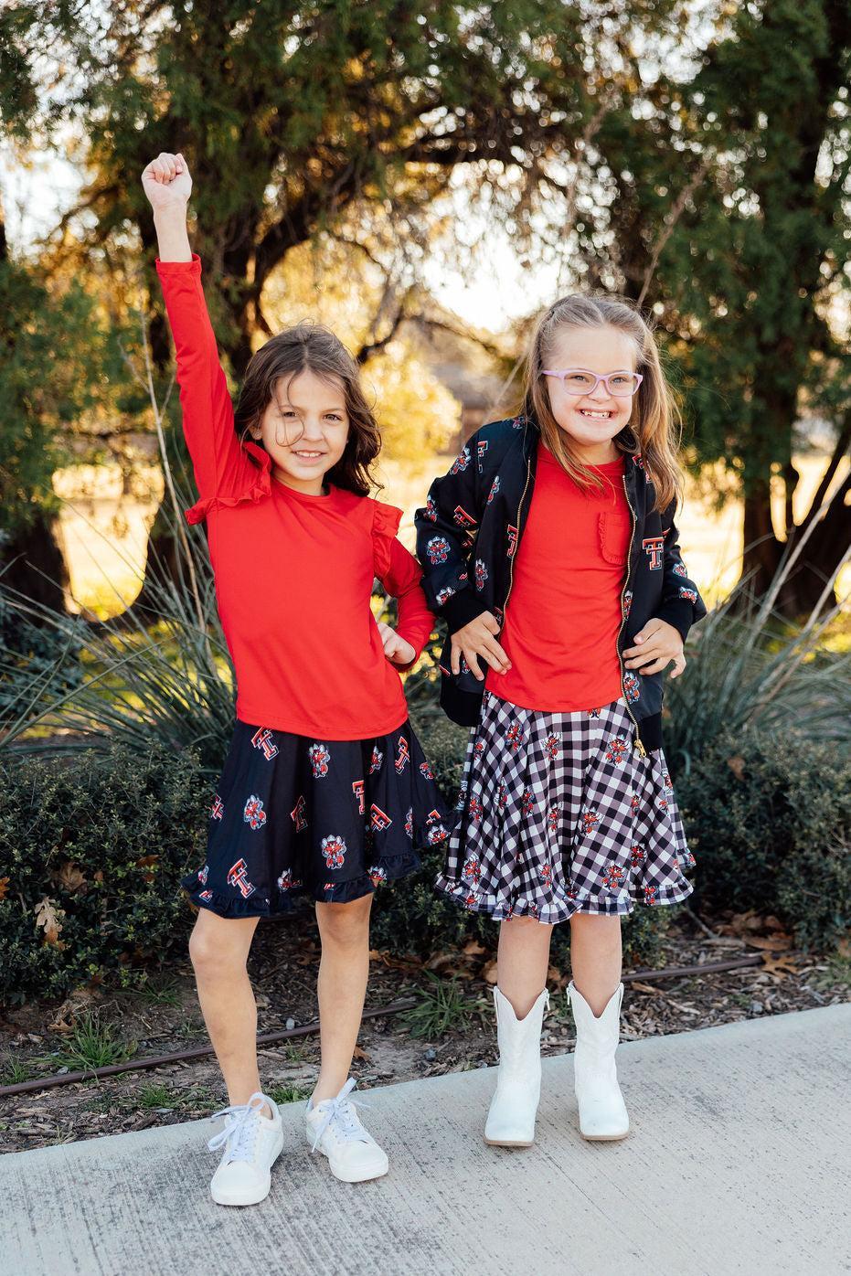 Texas Tech Black Raider Red Twirl Skort