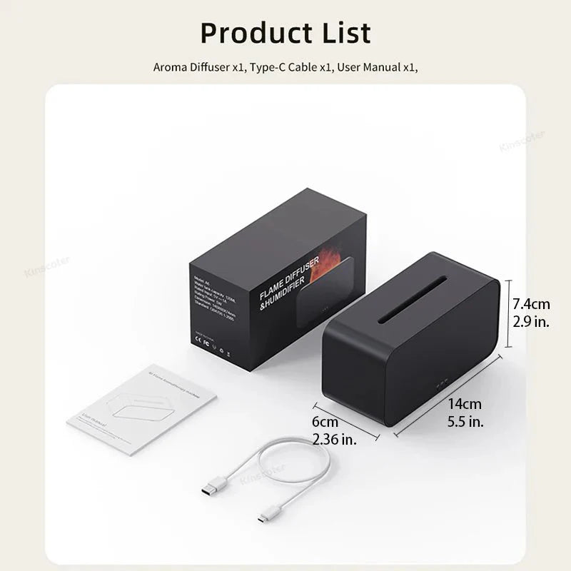Mini Aroma Diffuser – Ultrasonic Cool Mist Humidifier