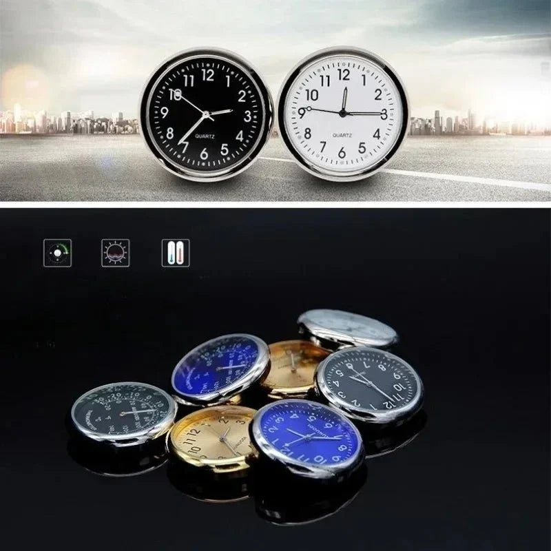 Mini Car Clock | Luminous Quartz Stick-On Dashboard Watch with Sapphire Glass