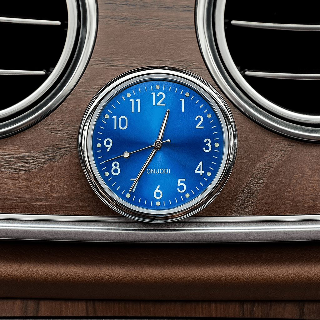 Mini Car Clock | Luminous Quartz Stick-On Dashboard Watch with Sapphire Glass