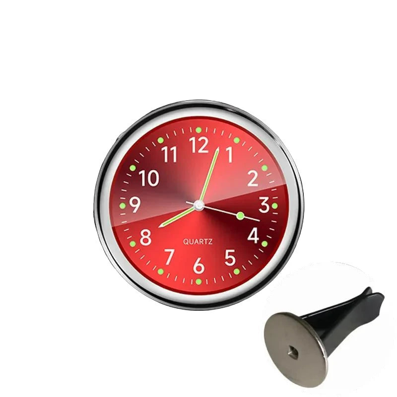 Mini Car Clock | Luminous Quartz Stick-On Dashboard Watch with Sapphire Glass