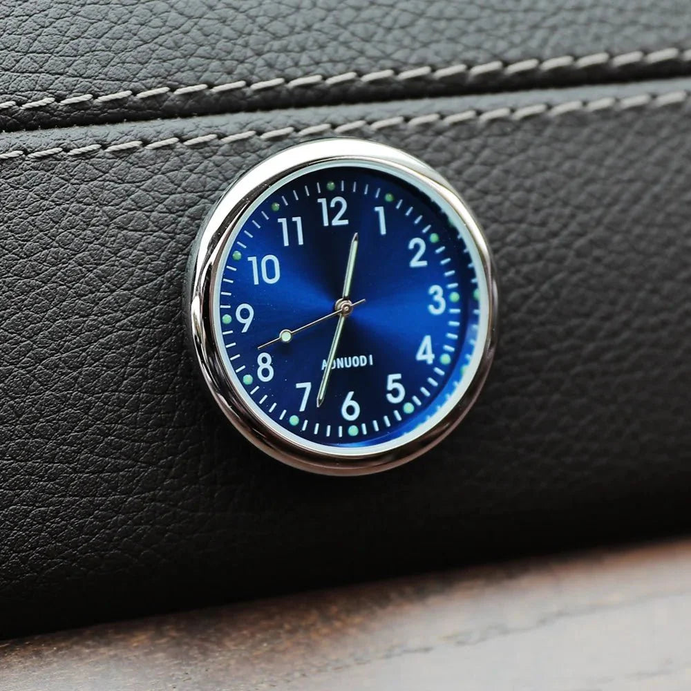 Mini Car Clock | Luminous Quartz Stick-On Dashboard Watch with Sapphire Glass