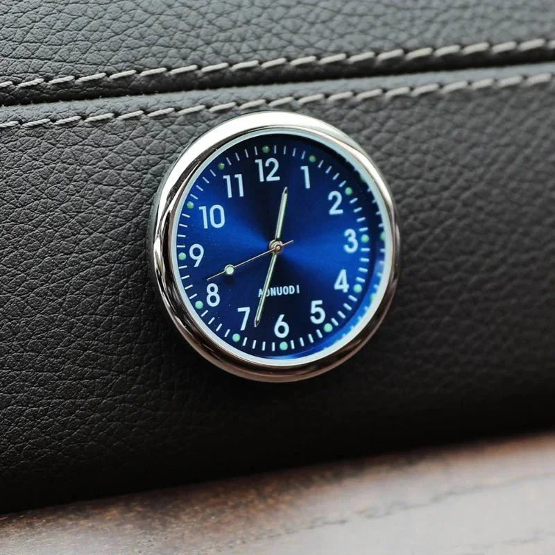 Mini Car Clock | Luminous Quartz Stick-On Dashboard Watch with Sapphire Glass