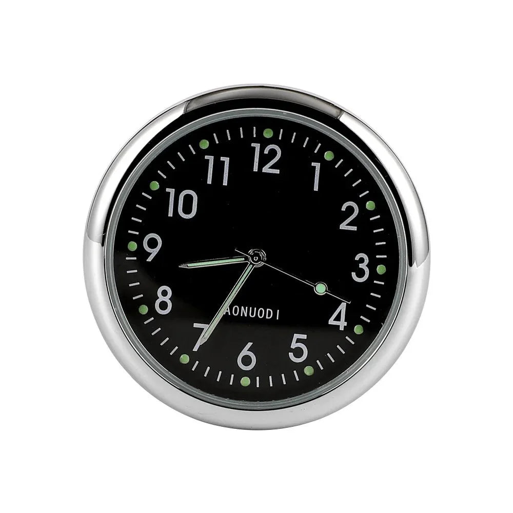 Mini Car Clock | Luminous Quartz Stick-On Dashboard Watch with Sapphire Glass