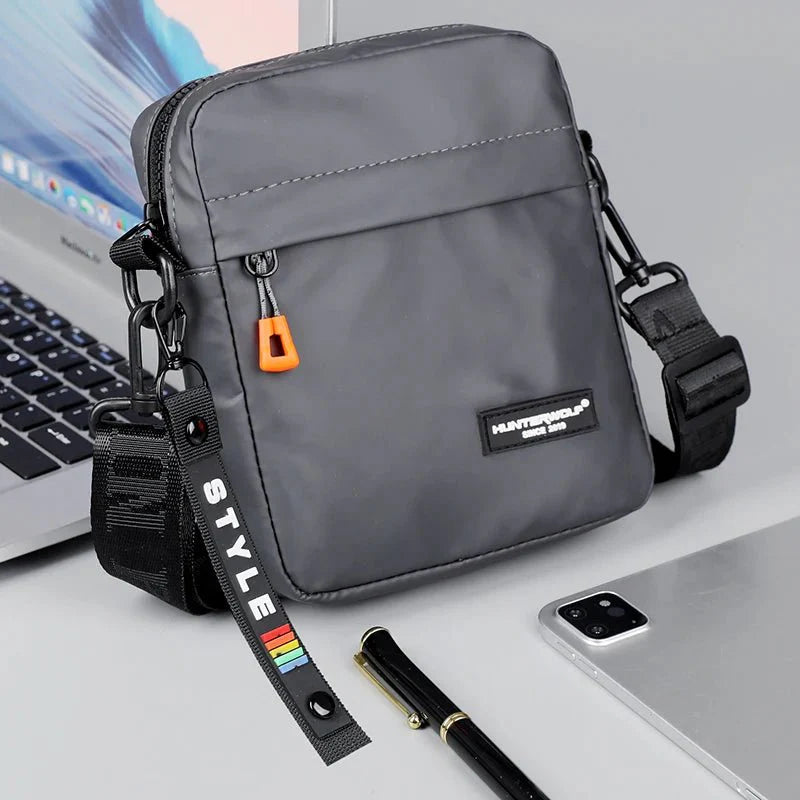 Mini Men’s Crossbody Phone Bag – Waterproof PU Leather Shoulder Messenger Bag