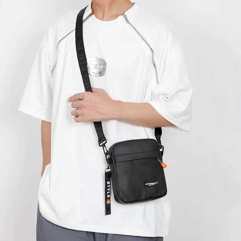 Mini Men’s Crossbody Phone Bag – Waterproof PU Leather Shoulder Messenger Bag