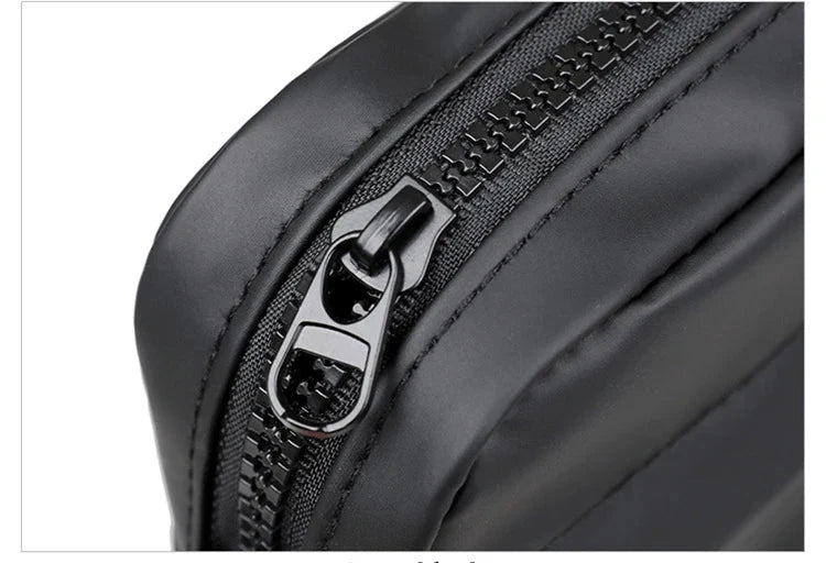 Mini Men’s Crossbody Phone Bag – Waterproof PU Leather Shoulder Messenger Bag