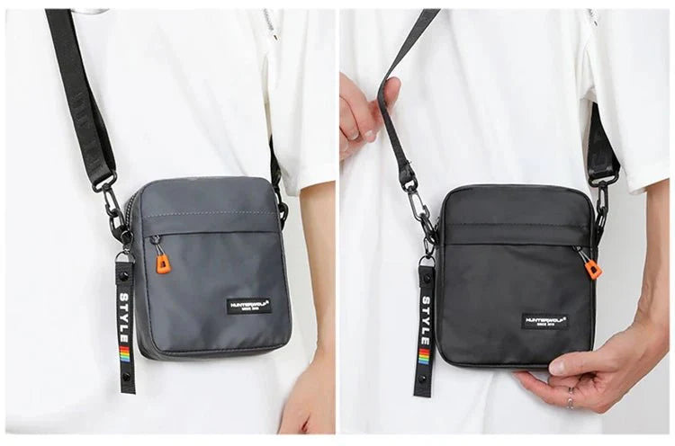 Mini Men’s Crossbody Phone Bag – Waterproof PU Leather Shoulder Messenger Bag