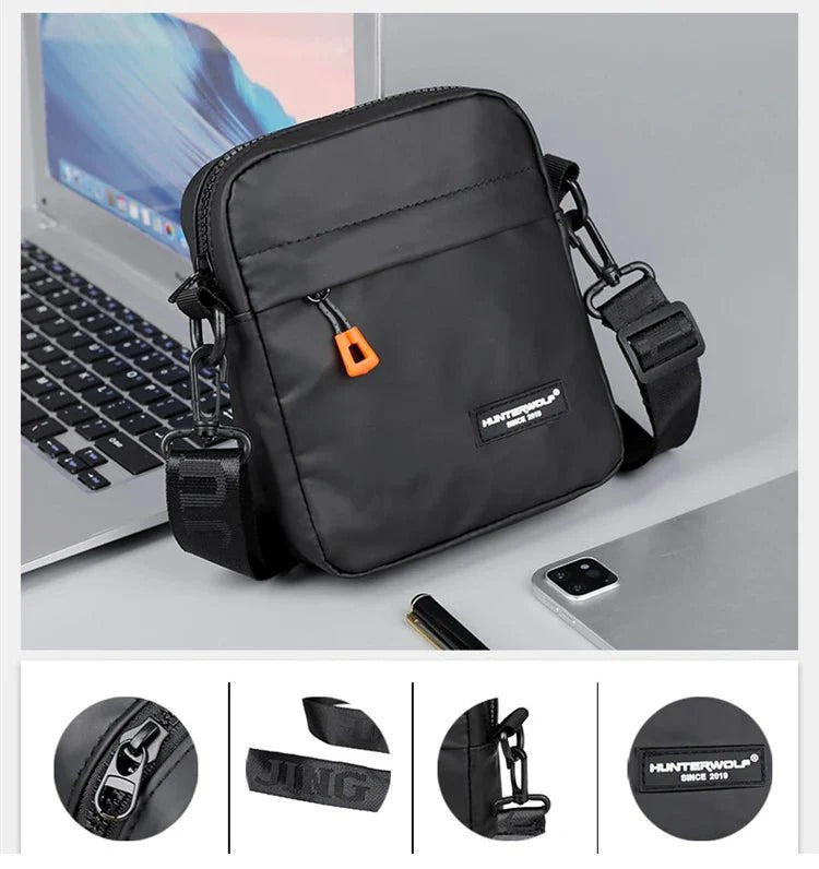 Mini Men’s Crossbody Phone Bag – Waterproof PU Leather Shoulder Messenger Bag