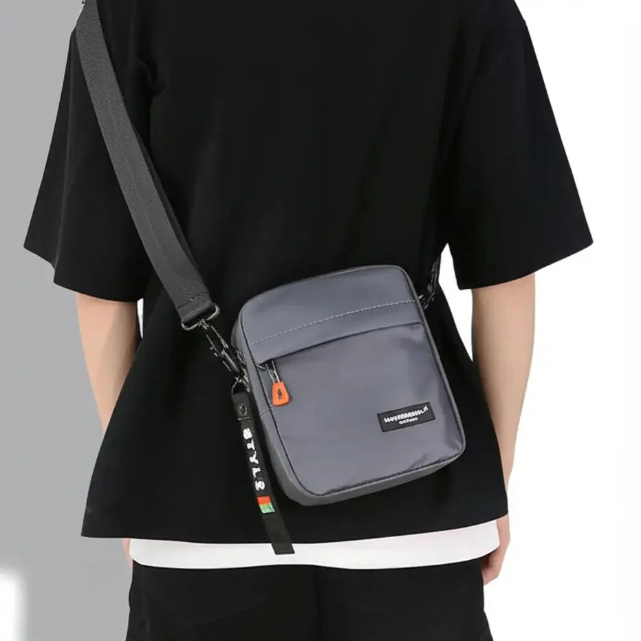Mini Men’s Crossbody Phone Bag – Waterproof PU Leather Shoulder Messenger Bag