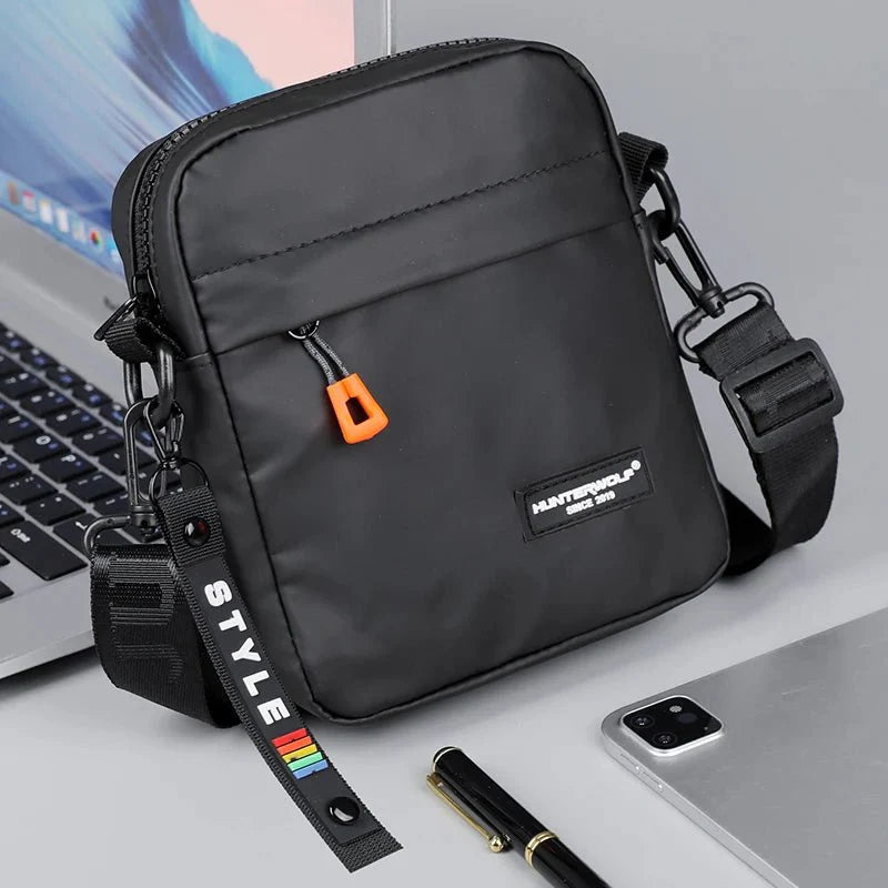 Mini Men’s Crossbody Phone Bag – Waterproof PU Leather Shoulder Messenger Bag
