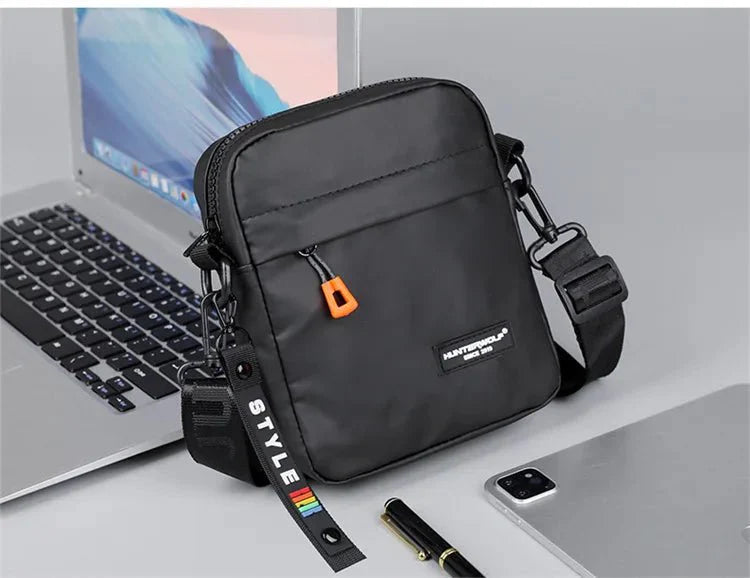 Mini Men’s Crossbody Phone Bag – Waterproof PU Leather Shoulder Messenger Bag