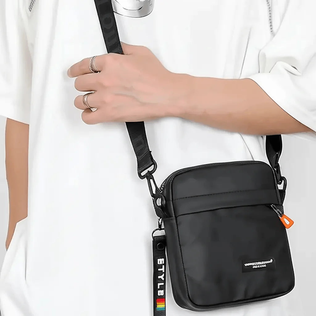 Mini Men’s Crossbody Phone Bag – Waterproof PU Leather Shoulder Messenger Bag