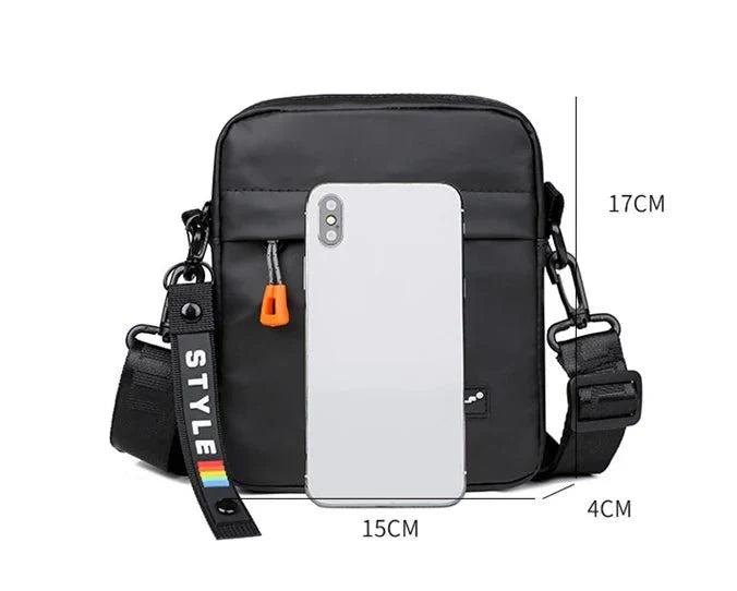 Mini Men’s Crossbody Phone Bag – Waterproof PU Leather Shoulder Messenger Bag
