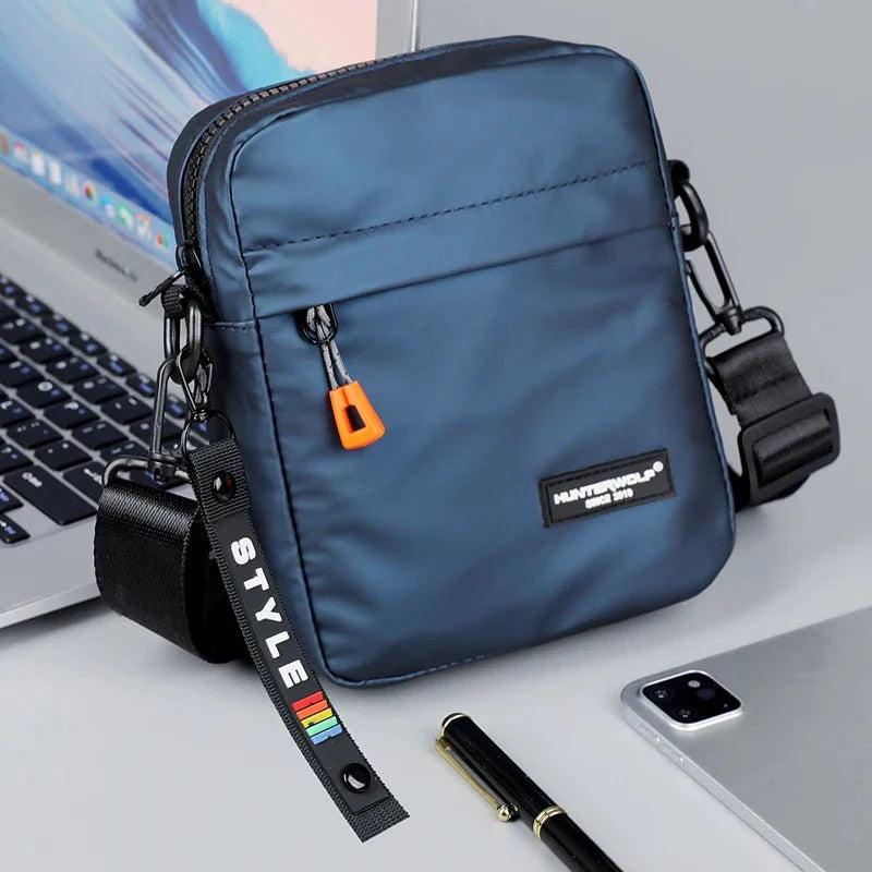Mini Men’s Crossbody Phone Bag – Waterproof PU Leather Shoulder Messenger Bag