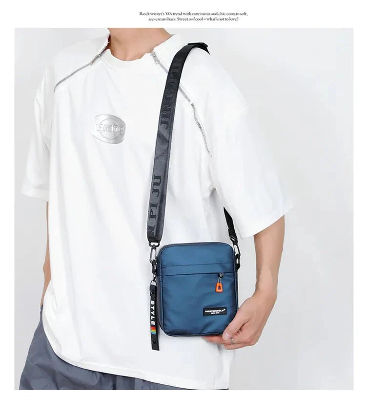 Mini Men’s Crossbody Phone Bag – Waterproof PU Leather Shoulder Messenger Bag
