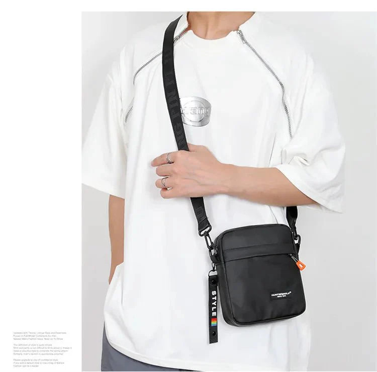 Mini Men’s Crossbody Phone Bag – Waterproof PU Leather Shoulder Messenger Bag