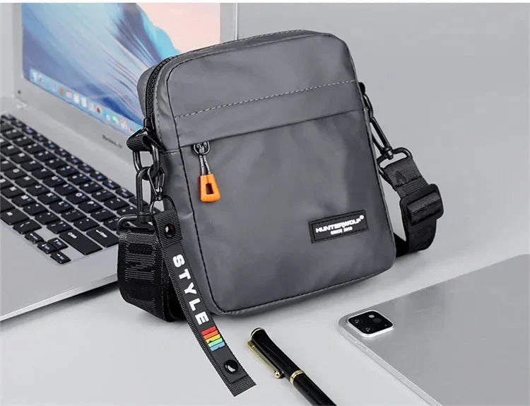 Mini Men’s Crossbody Phone Bag – Waterproof PU Leather Shoulder Messenger Bag