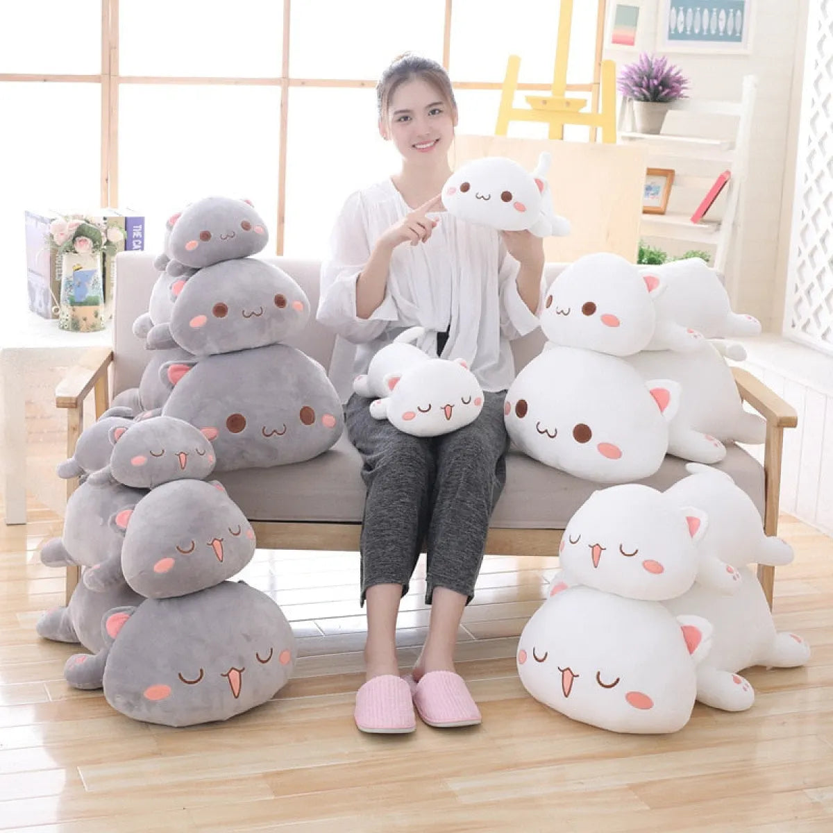 Mochi Mochi Peach Cat Plush