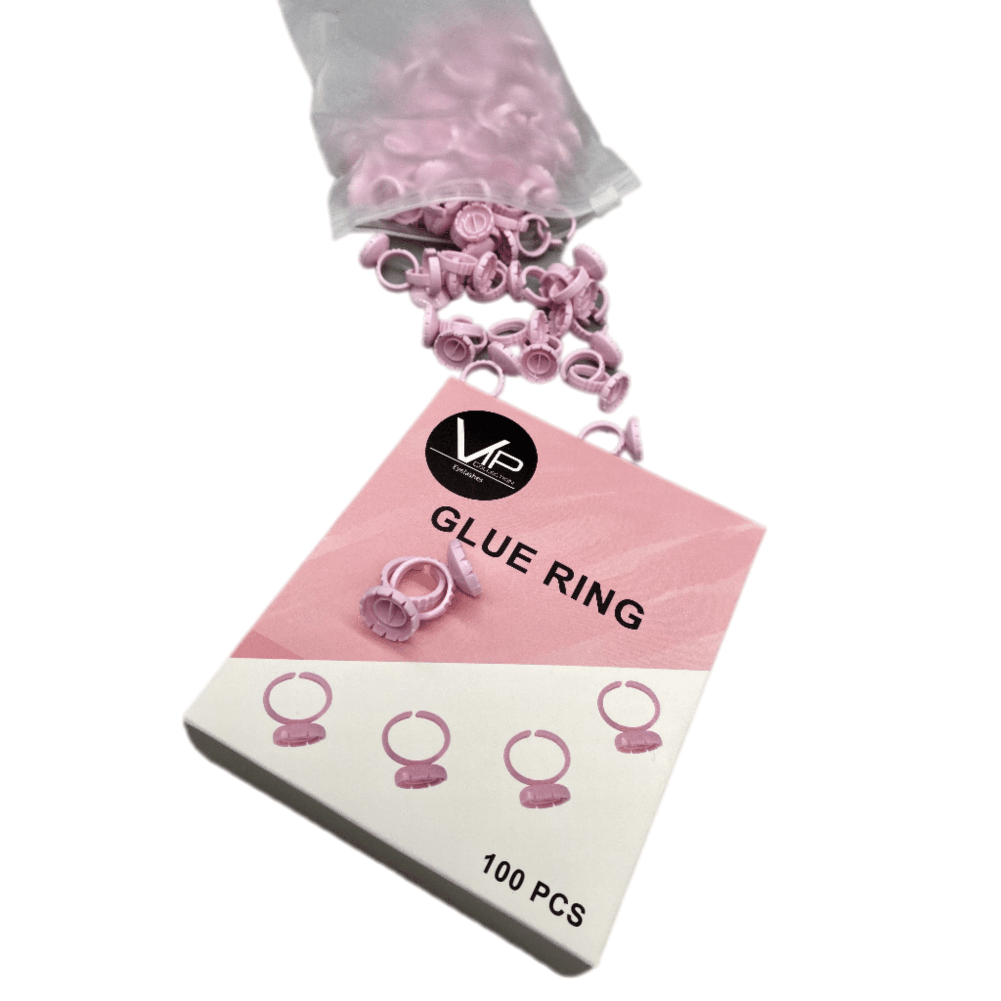 New! VIP Glue Ring and Easy Fan Cup! Two in one! 100pcs bag