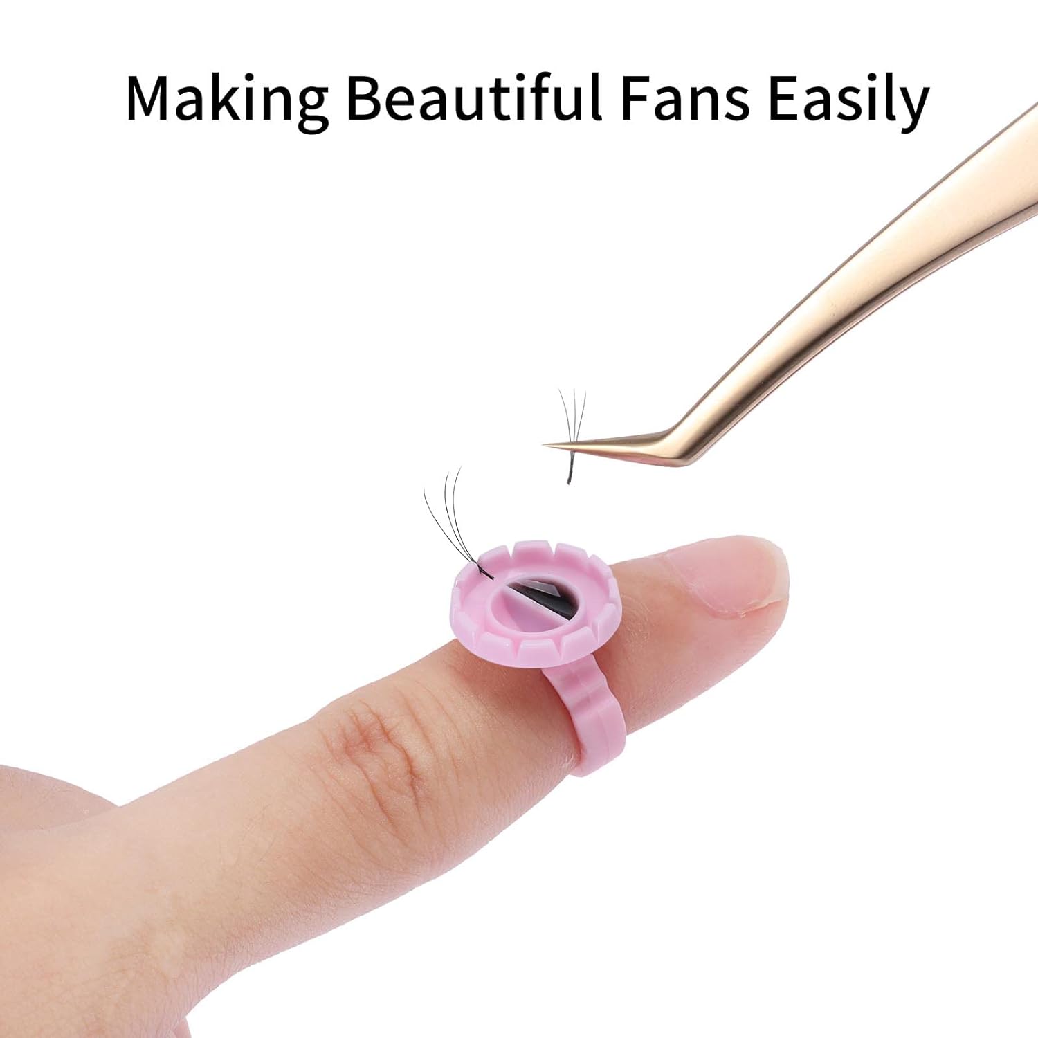 New! VIP Glue Ring and Easy Fan Cup! Two in one! 100pcs bag