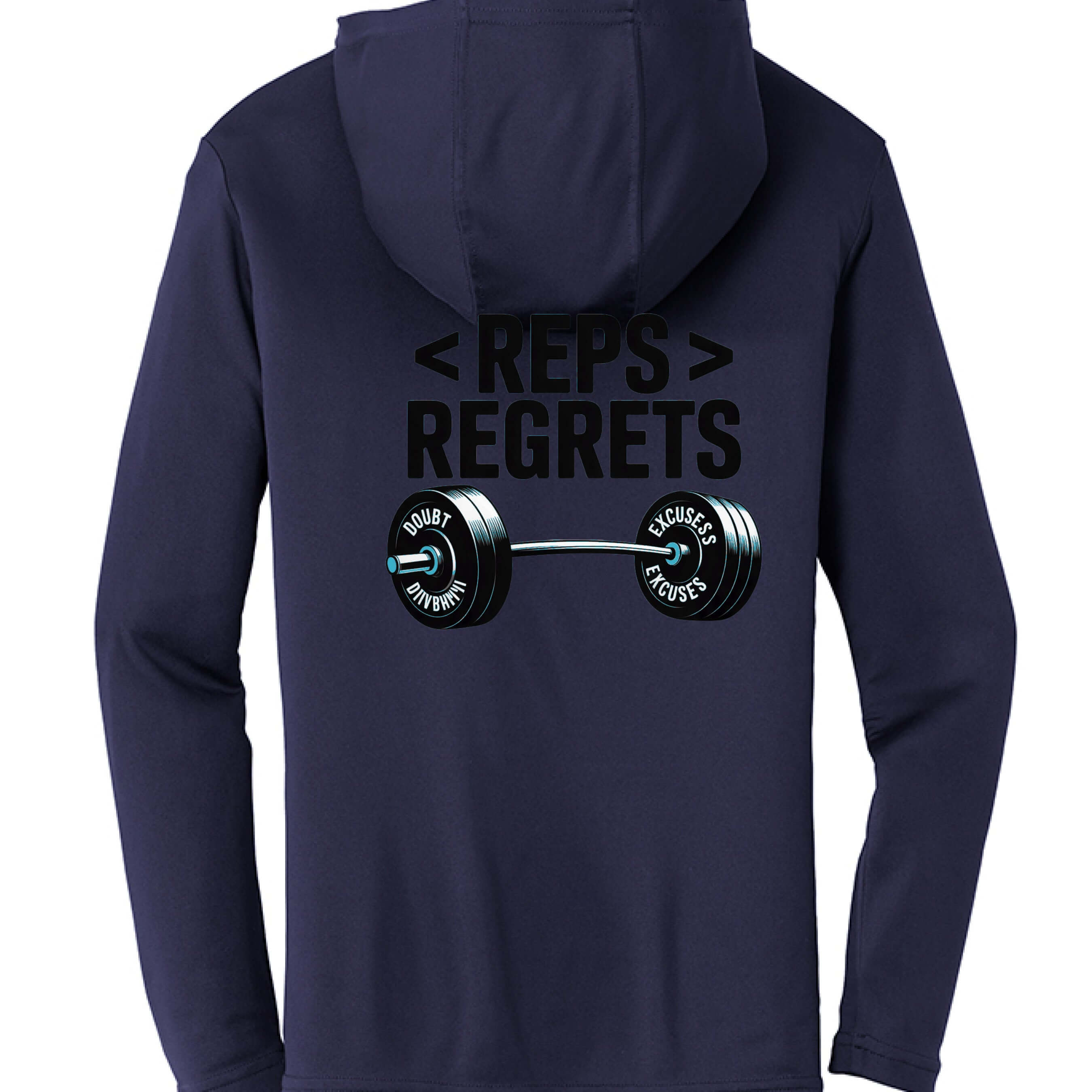 Reps over Regrets Hooded Long Sleeve Tee