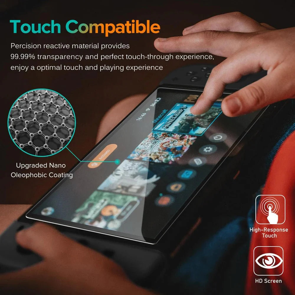Nintendo Switch 2 Tempered Glass Screen Protector with Joystick Cap