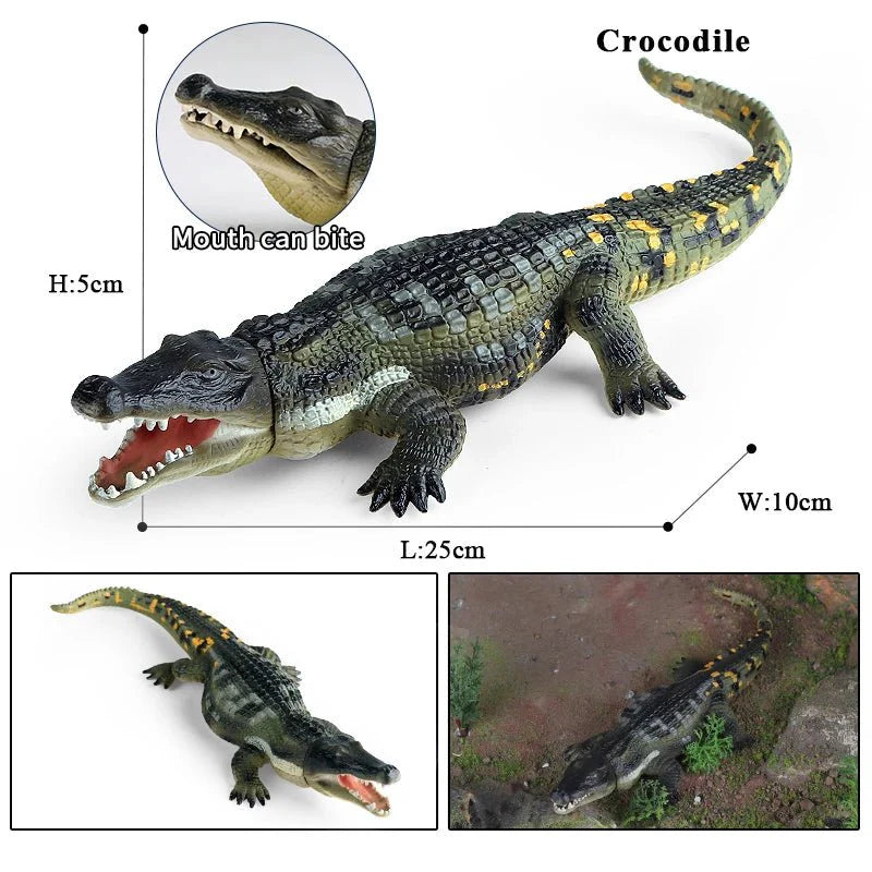 Sarcosuchus Crocodile Action Figure – Hand-Painted Wild Animal Model